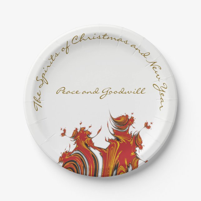 ASSIETTES EN CARTON ESPRITS DE NOËL ET NOUVELLE ANNÉE (Devant)
