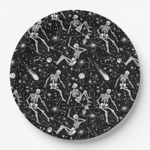 Assiettes En Carton Esquisses dans l'espace arrière - plan
