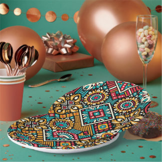 Assiettes En Carton Essence de Vibrance Africana