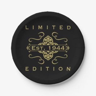 Assiettes En Carton Est. 1944 80e anniversaire