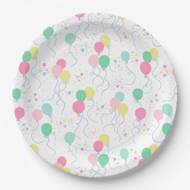 Assiettes En Carton Et Beaucoup D'Autres Plaques De Papier Ballons (Devant)