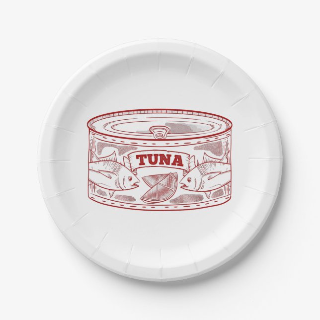Assiettes En Carton Étanche de thon (Devant)