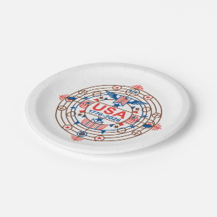 Assiettes En Carton États-Unis 1776-2026