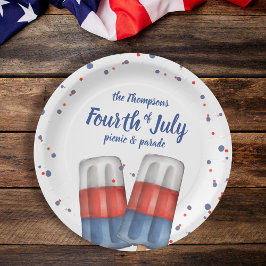 Assiettes En Carton Été 4 Juillet Cute personnalisée