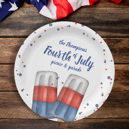 Assiettes En Carton Été personnalisé du 4 juillet