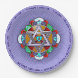 Assiettes En Carton Étoile de jardin à Lilac Shabbos