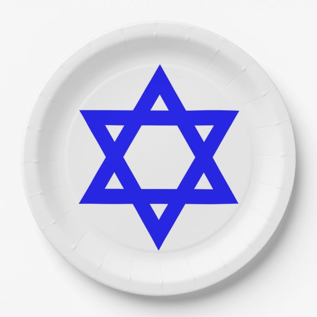 Assiettes En Carton ✡︎ Étoile juive de David (Devant)