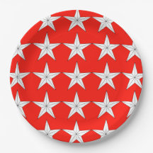 Étoiles blanches patriotiques sur plaque de papier