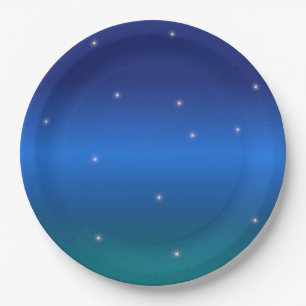 Assiettes En Carton Étoiles et ciel nocturne