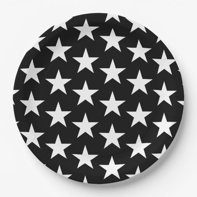 Assiettes En Carton Étoiles Motif 11 (Devant)