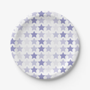 Assiettes En Carton Étoiles Patriotique Blue Ombre