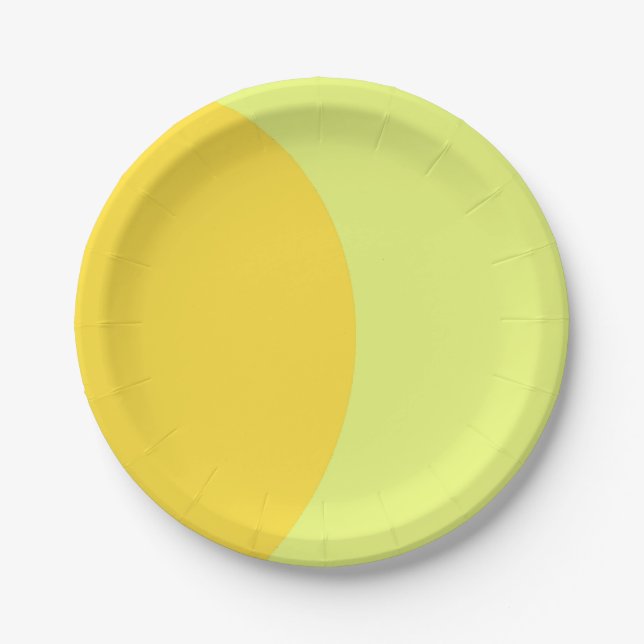 Assiettes En Carton Etonnant Jaune (Devant)