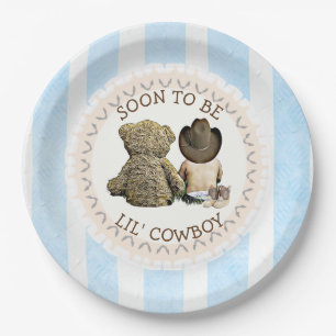 Assiettes En Carton Être bientôt plaques à papier de baby shower de