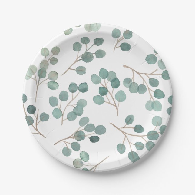 Assiettes En Carton Eucalyptus (Devant)