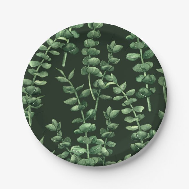 Assiettes En Carton Eucalyptus 2 (Devant)