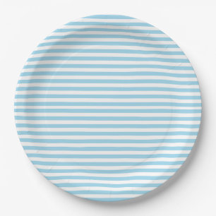 Assiettes En Carton Eve et Sofie Bleu rayé