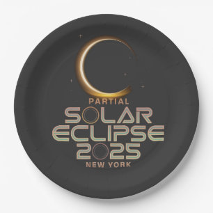 Assiettes En Carton Événement d'astronomie partielle d'Eclipse solaire