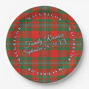 Assiettes En Carton Événement écossais classique de tartan de Grego