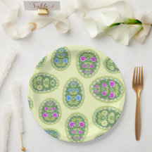 Evénement religieux Jaune OEufs de Pâques Motif