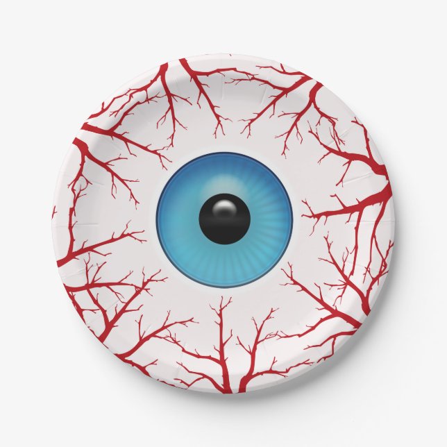 Assiettes En Carton Eyeball déplaisant Bloodshot (Devant)