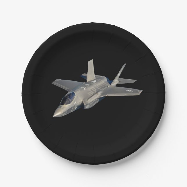 Assiettes En Carton F-35 Lightning II Panther Jet Fighter (Devant)