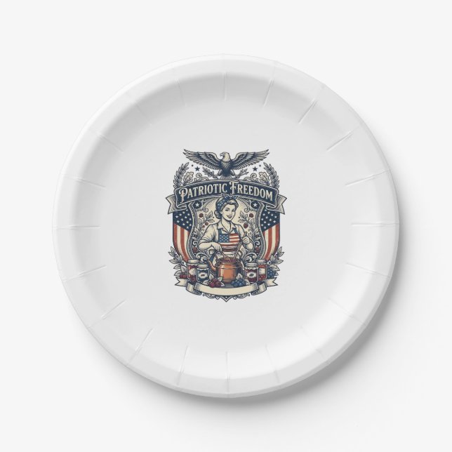 Assiettes En Carton Fabricant de confiture patriotique (Devant)