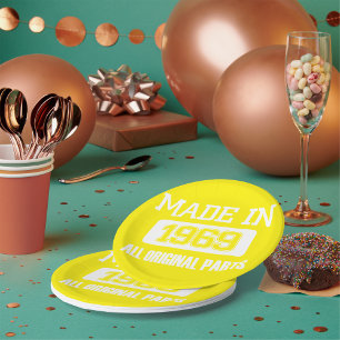 Assiettes En Carton Fabriqué en 1969 Toutes Pièces D'Origine
