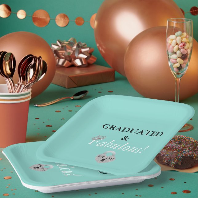 Assiettes En Carton Fabuleuse et diplômée Fête Tiara (Multi)