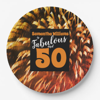 Assiettes En Carton Fabuleux et 50 feux d'artifice Super Orange