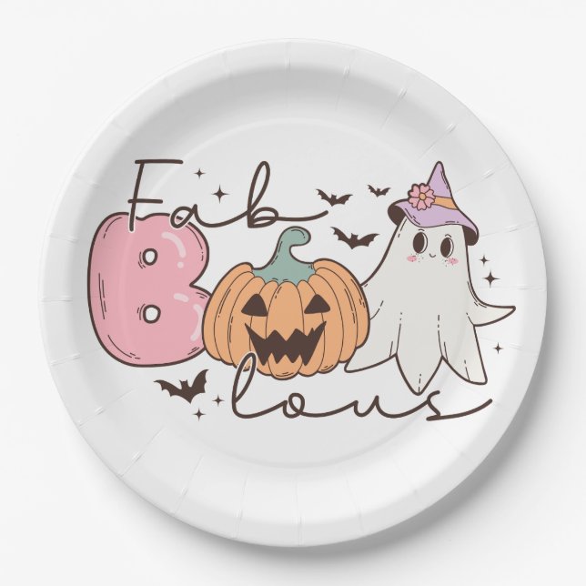 Assiettes En Carton Fabuleux Halloween (Devant)