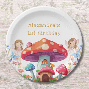 Assiettes En Carton Fairy First Floral Girl's 1st Birthday Party