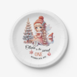 Assiettes En Carton Fairy First Girl's 1st Birthday