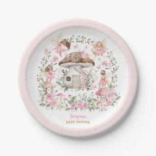 Assiettes En Carton Fairy Magical Forest Garden Baby shower fille