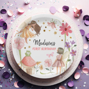 Assiettes En Carton Fairy Party Enchanted Forêt Jardin Fée Anniversa