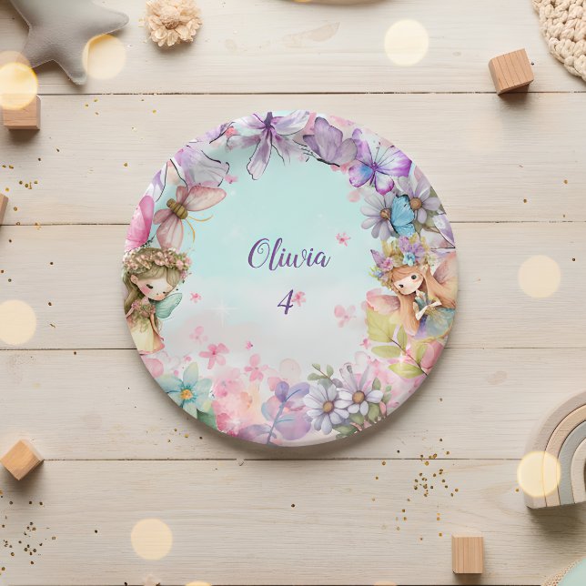 Assiettes En Carton Fairy Party Garden Fairy Anniversaire (Créateur téléchargé)