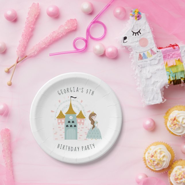 Assiettes En Carton Fairytale Princess Anniversaire (Fête)