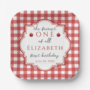 Assiettes En Carton Fairytale Princess Fairest One Red Plaid Anniversa