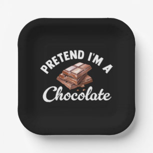 Assiettes En Carton Fais semblant que je suis une tablette de chocolat
