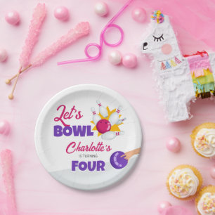 Assiettes En Carton Faisons du Bowling Anniversaire Bowling Enfants