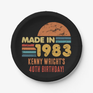 Assiettes En Carton Fait En 1983 40e Anniversaire