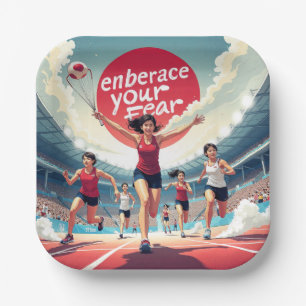 Assiettes En Carton Faites preuve de votre peur - kawaii Motivational 