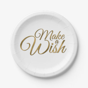 Assiettes En Carton Faites un anniversaire de souhait