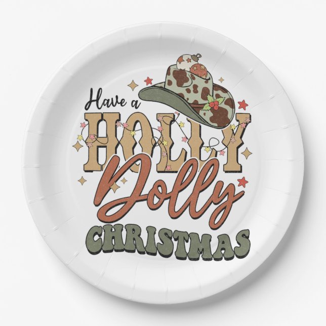Assiettes En Carton Faites un Noël Holly Dolly (Devant)