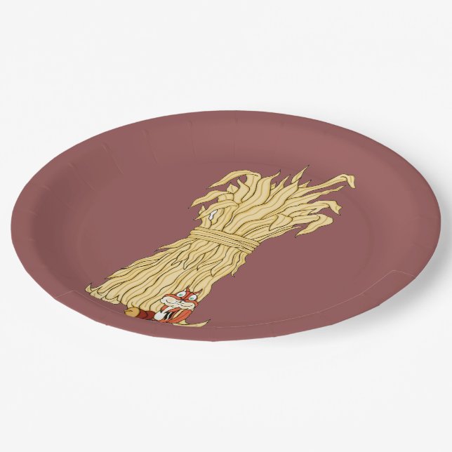 Assiettes En Carton Fall Chipmunk Et Haystack (Angle)