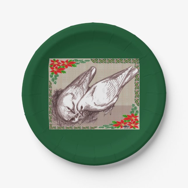 Assiettes En Carton Famille de Noël (Devant)