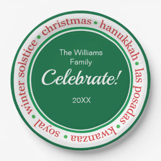 Assiettes En Carton Family Holiday Party Plates