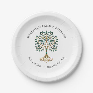 Assiettes En Carton Family Reunion Emerald Tree of Life