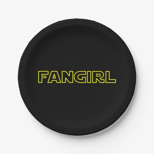 ASSIETTES EN CARTON FANGIRL (Devant)