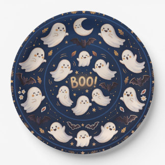 Assiettes En Carton Fantaisie de minuit Mandala fantôme céleste BOO