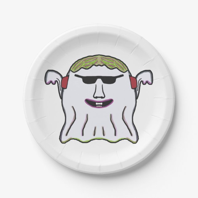 Assiettes En Carton Fantôme cool (Devant)